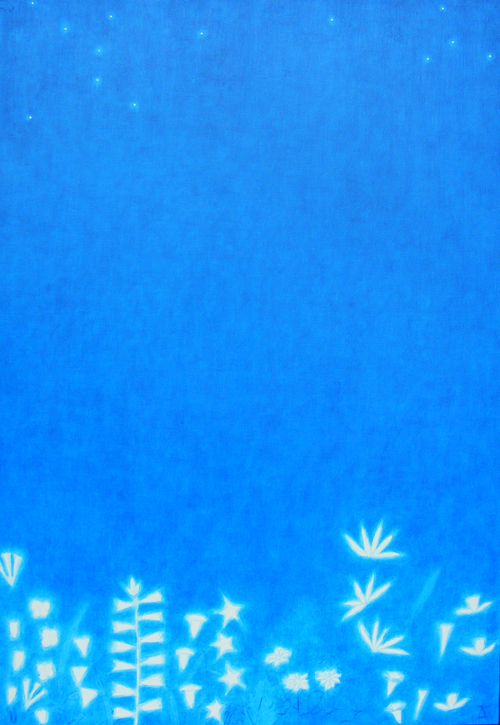 춤, 하늘 2009 F50호 116.8x91 목천위에 수간채색