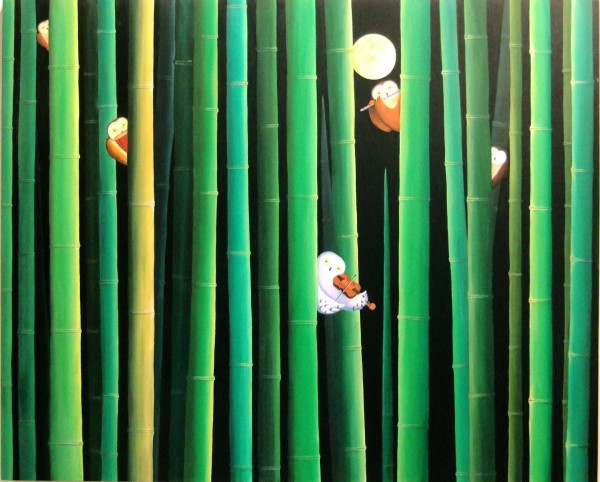 대나무숲속-연주-F100-162.2x130.3 Acrylic, 2011