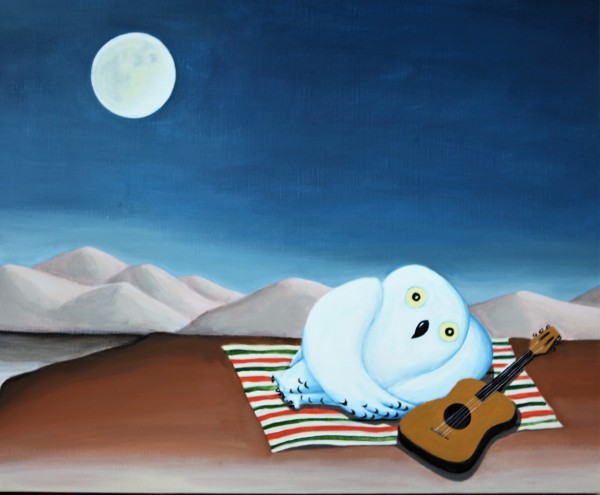 Owl Gypsi, 53x45cm, acrylic, 2017