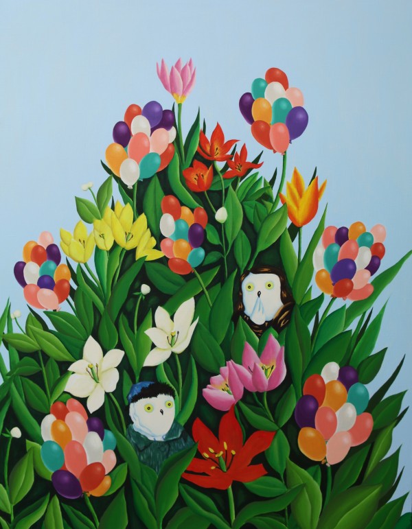 안윤모-Balloon flowers 2013 F50호 91x116.8 Acrylic on canvas