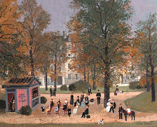 Michel Delacroix_Le vrai théâtre de Guignol_Acrylic on Board_33x41cm