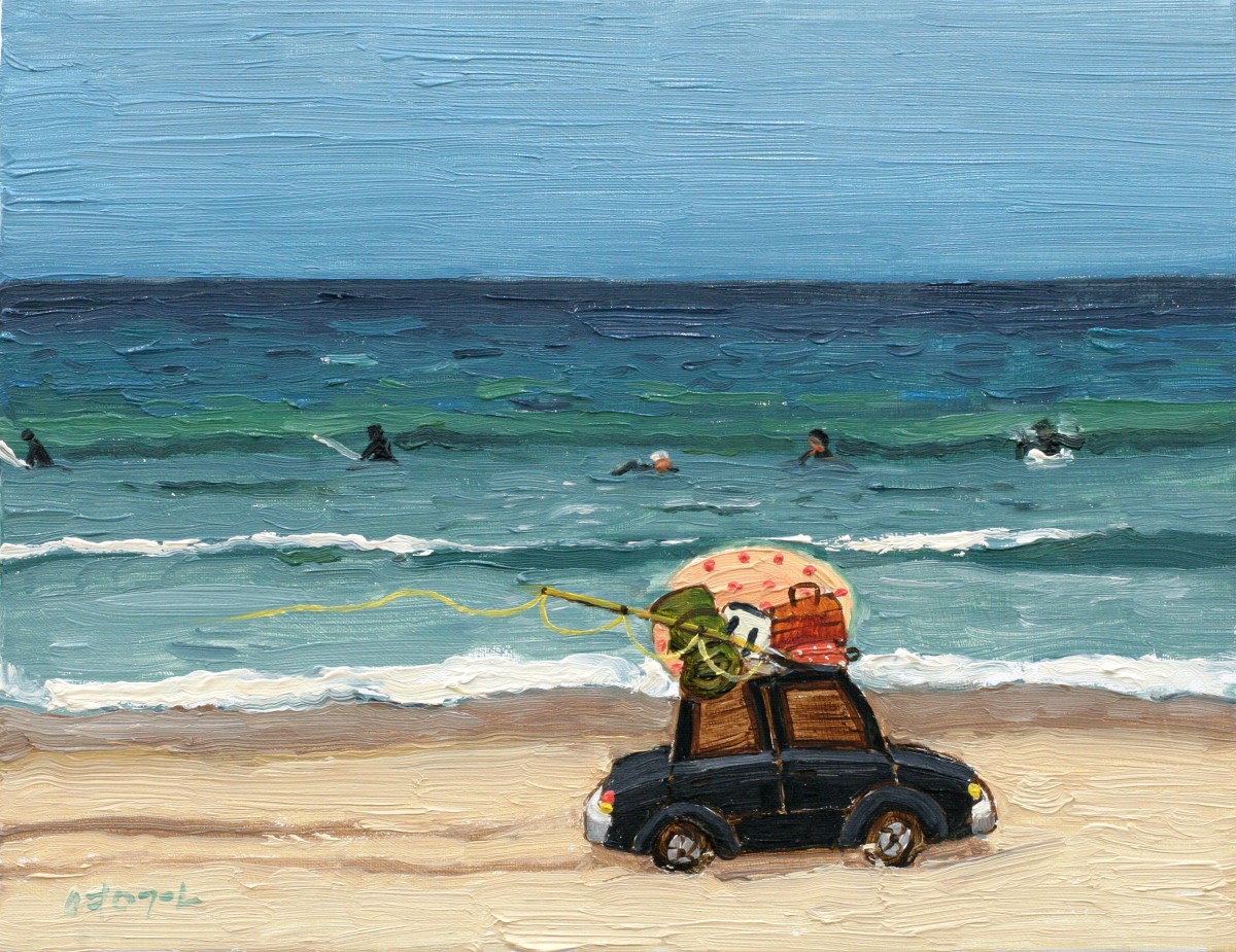 전영근, 바다가 보이는 풍경, 31.8x40.9cm, Oil on canvas, 2021