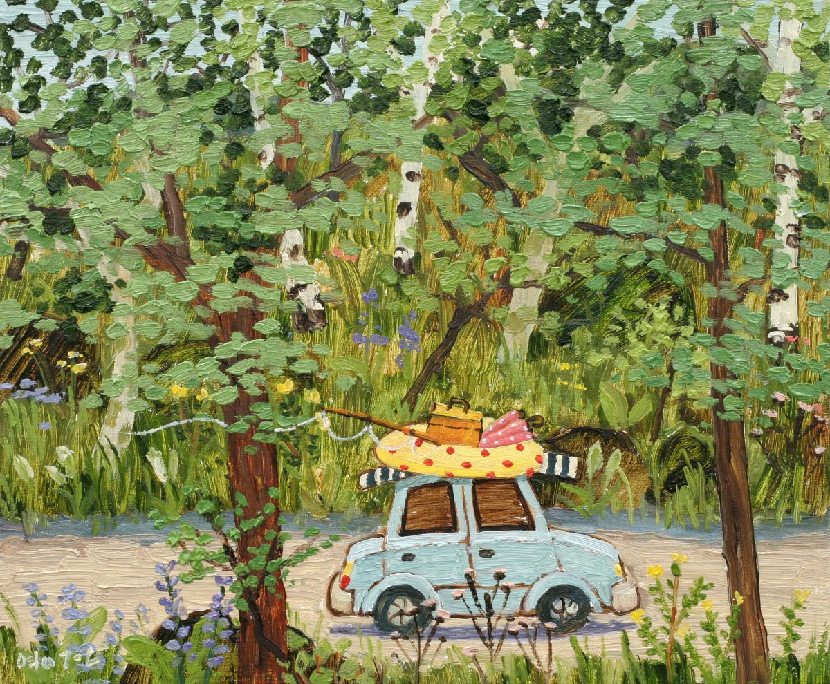 전영근, 숲으로, 37.9x45.5cm, Oil on canvas, 2021