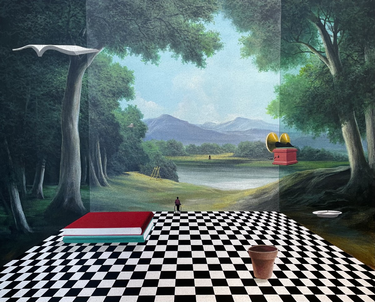 유선태, 말과 글- 나의 정원, Acrylic on canvas, 2021