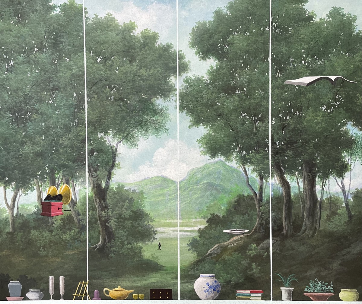 유선태, 아뜰리에 풍경, 72.7x60.6cm, Acrylic on canvas, 2021