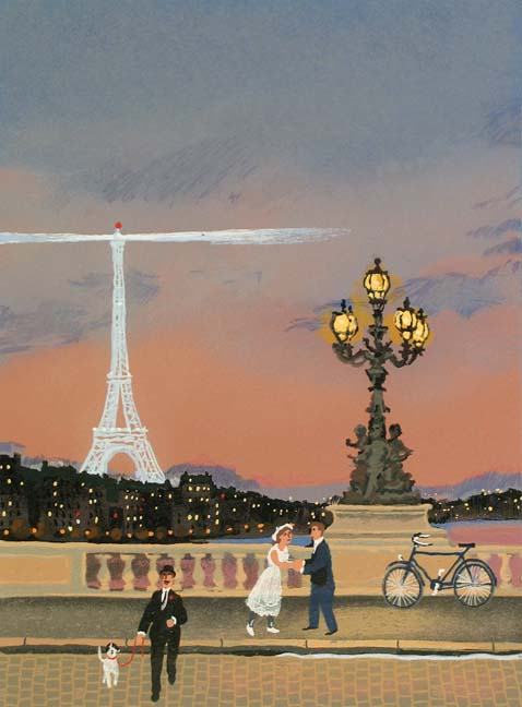 Grand Monuments Eiffel Tower, 25.3x34cm, Serigraph on paper, 2007