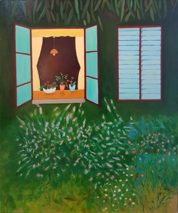 배정혜, 안과 밖, 45.5x53cm, Oil on canvas, 2020