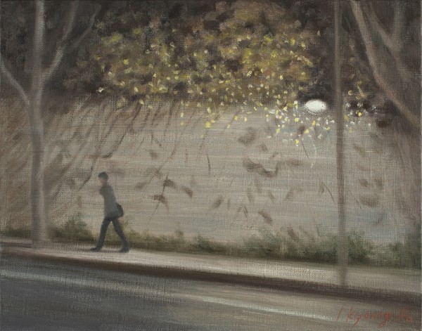 하이경, 봄밤(Spring night), 27.3x34.8cm Oil on canvas, 2022