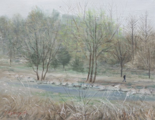 하이경, 양재천(Yangjae stream), 31.8x40.9cm, Oil on canvas, 2022 