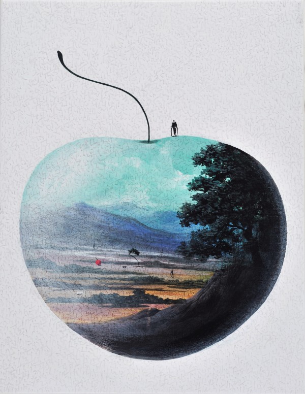 유선태, 말과 글, 40.9x31.8cm, Acrylic on canvas, 2013