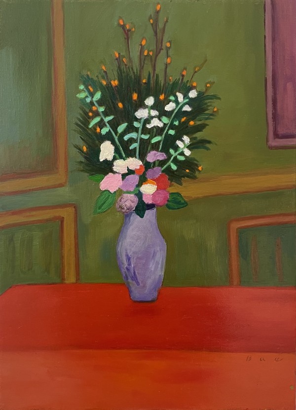 Red Table, 33.4x24.2cm, Oil on canvas, 2023