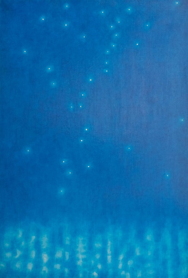 )Blue Kind, 116.8x80.3cm, 목천위에 수간채색, 2024