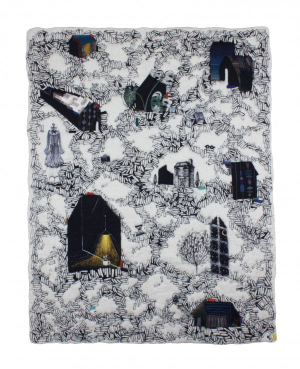 부리한, 모듈풍경 24-04, 72x92cm, wool on felt, 2024