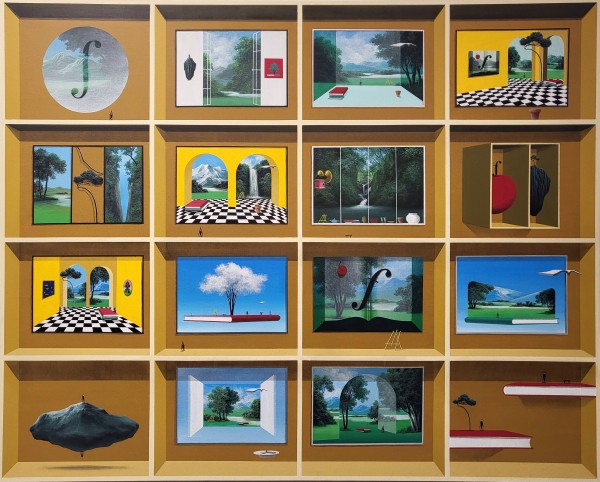 유선태, 말과글-16개의 시간130.3x162.2cm, acrylic on canvas, 2025
