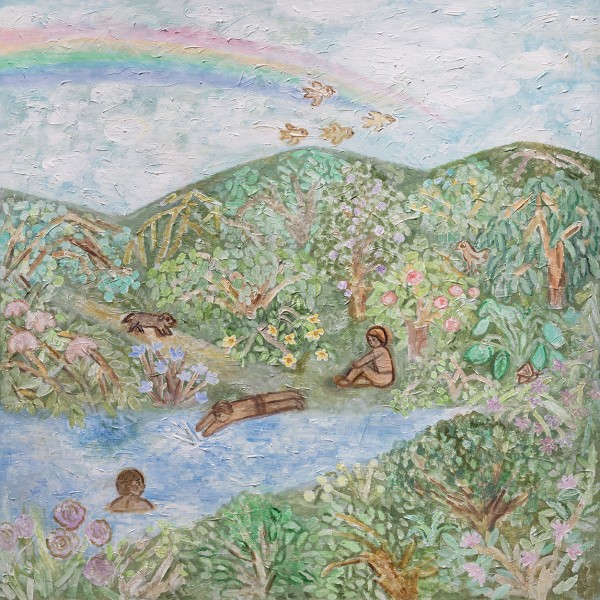 김호진, 쉼, 꿈 02, 캔버스에 아크릴, 97x97cm, 2025