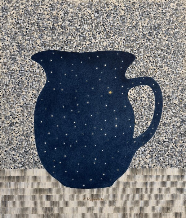 레지나, 깊고 고요한 밤 아무도 모르게 별이 내려오고, 53x45.5cm, acrylic on canvas, 2024.