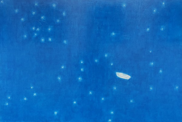 박남철, Blue Kind, 116.8x80.3cm, 목천위에 수간채색, 2024