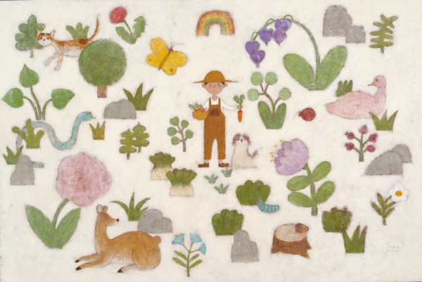 임승현, 농사의 신, 193.9X130.3cm, 한지에과슈2025
