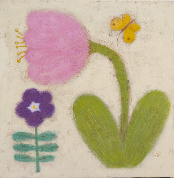 임승현, 꽃, 50x50cm, 한지에과슈, 2025