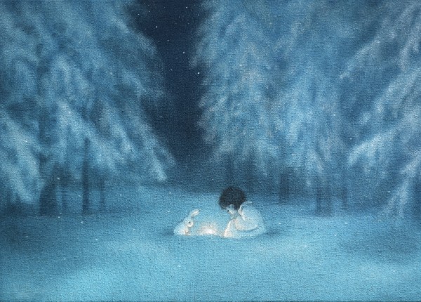 박지혜, 너와 나의 시간, 24.2x33.4cm, 린넨에 과슈, 2025