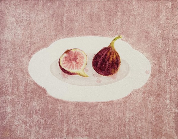 아이보리얀, 계절의열매-무화과, 34.8X27.3cm.oil on Korean paper, 2025