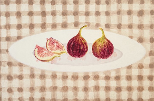 아이보리얀, 계절의열매-무화과3 40.9X27.3cm.oil on Korean paper, 2025