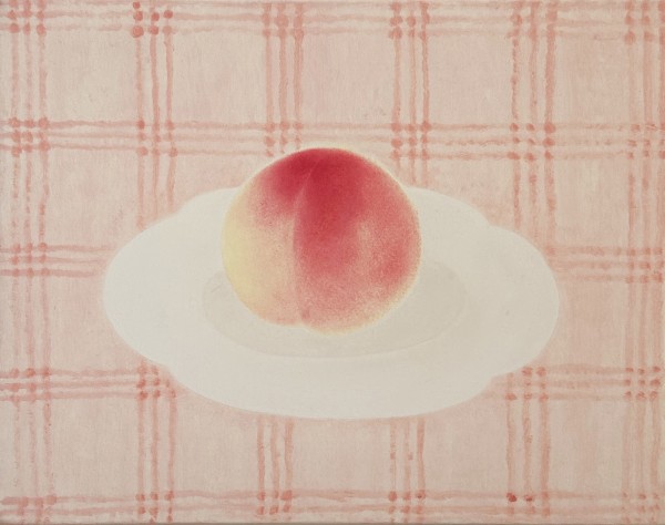 아이보리얀, 계절의열매-복숭아, 34.8X27.3cm.oil on Korean paper, 2025