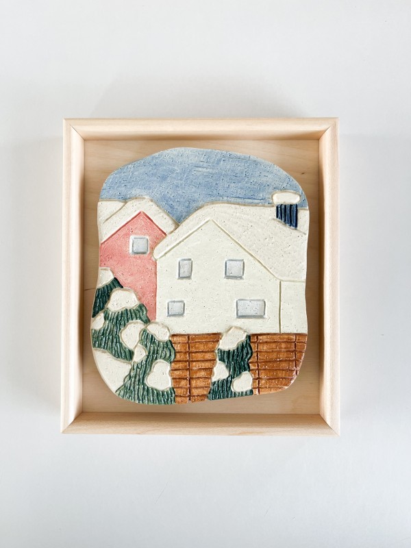 훈밤, 숲과 집, 16.5x14cm, ceramic, 2025