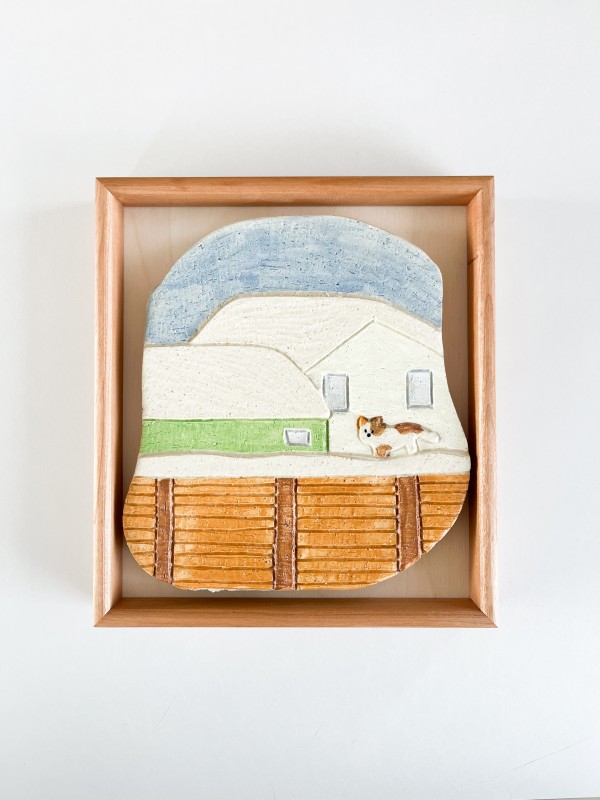 훈밤, 숲과 집, 17.2x15.5cm, ceramic, 2025