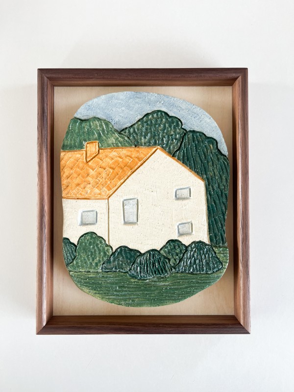 훈밤, 숲과 집, 17.7x13.8cm, ceramic, 2025