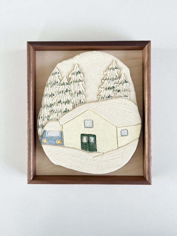 훈밤, 숲과 집, 19x16.4cm, ceramic, 2025