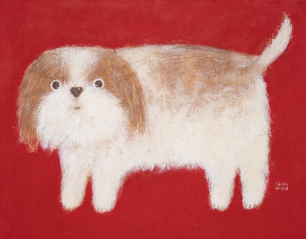 임승현, 나의 작은 강아지, 31.8x40.9cm, 한지에 과슈, 2026