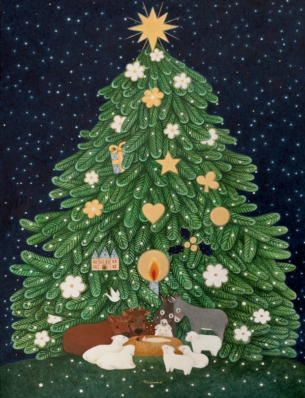 레지나, Nativity, 54x45.5cm, acrylic on canvas, 2026.