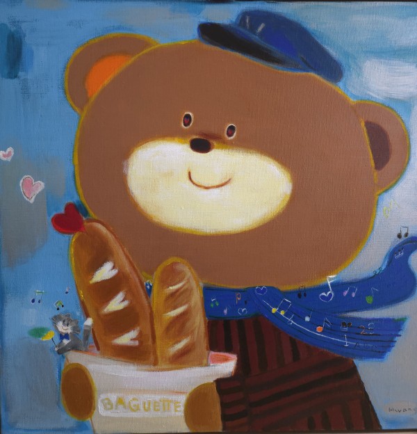 황미영, Les Baguettes, 73x73cm, acrylic on canvas, 2026.