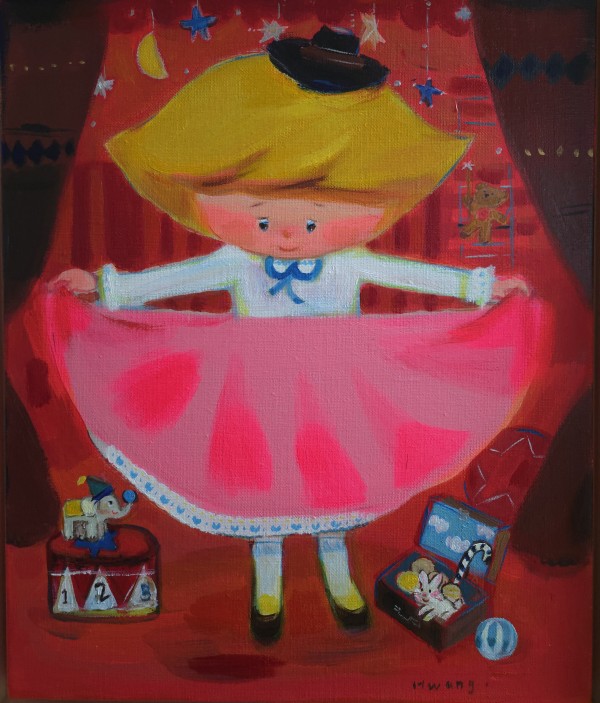 황미영, Thanks, 45.5x37.9cm, acrylic on canvas, 2026.